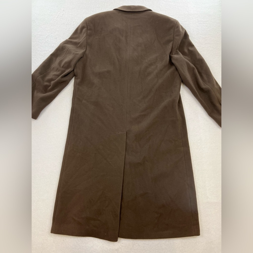 Vintage Weatherproof Brown Cashmere Blend Trench Coat Size R 42 - Picture 11 of 17